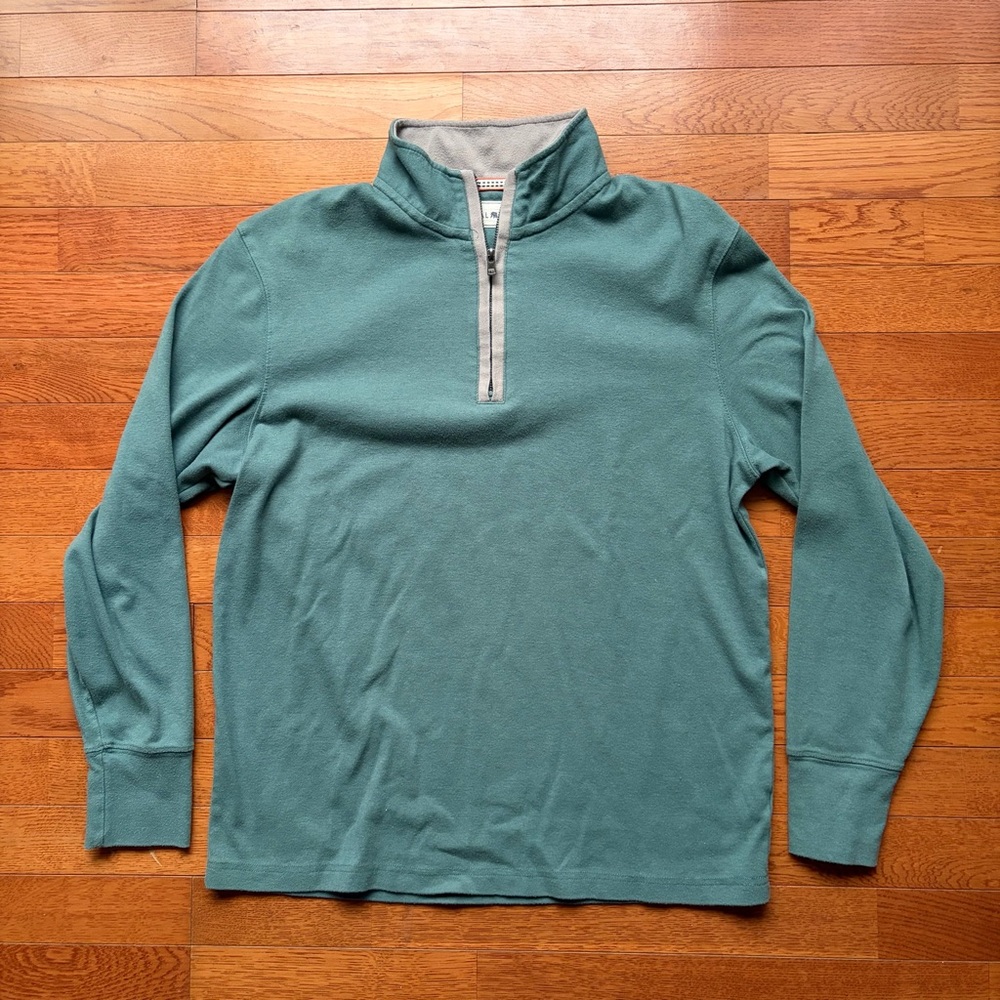 The Normal Brand Quarter Zip Pullover Green